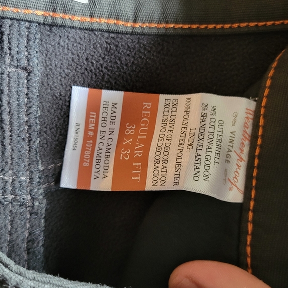 Weatherproof Vintage Fleece Khaki Pants Mens 38x32 - Picture 5 of 5